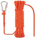 NorthPada 6 mm 10 Meter Floating Rope Anchor Mooring Rope Boat Rope Marine Rope Dock Lines Kayak Canoe Tow Throw Line Reflective Orange