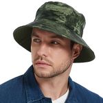 EINSKEY Reversible Camo Bucket Hat, Unisex UPF 50+ Cotton Sun Hat for Outdoor Beach Travel Golf Safari Fishing Travelling Hiking