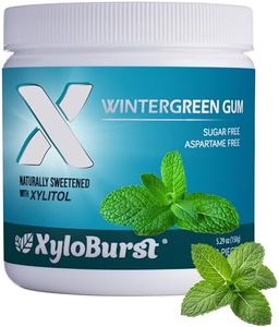 XyloBurst Gum | Xylitol Chewing Gum | Sugar Free, Gluten Free, Keto Friendly | Aspartame Free Gum For Oral Health | Wintergreen | 100-Count Jar