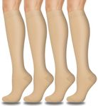 Compression Socks for Women & Men Circulation (4 Pairs)- Best Support for Nurses, Running, Hiking, Medical, Pregnancy