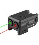 QR-Laser Dual Aiming Tactical Compact Rail Laser Sight Green & Red Laser Combo USB Rechargeable Picatinny Rail Mount Low Profile for Pistols Handguns