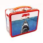 AQUARIUS Jaws Fun Box - Sturdy Tin Storage Box with Plastic Handle & Embossed Front Cover - Officially Licensed Jaws Merchandise & Collectible Gift