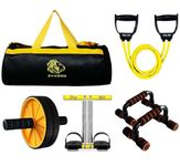 PRO365 Tummy Trimmer, Pushup Bar, Toning Tube, Gym Bag, Swimming Bag, Duffle Bag, Abs Wheel Exerciser Premium Leatherette Material