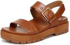 Vionic Women's Onyx Torrance Sandal Comfortable Platform Slingback - Sandals That Includes a Built-in Arch Support Orthotic Footbed that Helps Correct Pronation and Alleviate Heel Pain Size 5-11, Tan,