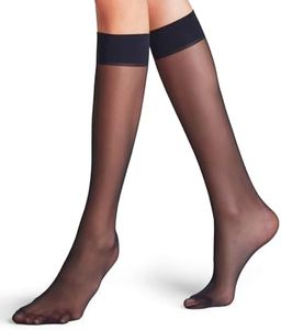 FALKE Women's Matt Deluxe 20 Socks, Blue (Marine 6179), 5-7.5, 1 Pair