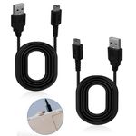 Qkhcable 2PCS 1.2M Charger for Nintendo DS Lite, Black USB Charging Cable for Nintendo DS Lite Universal NDSL USB Charging Cable Lead Wire Cord Power Adapter (Blcak-2pcs)