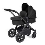 Ickle Bubba Stomp Luxe All-in-One Travel System with Isofix Base (Galaxy) - Black/Midnight/Black