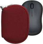 kwmobile Neoprene Case Compatible with Logitech M220 Silent / M235 / M185 - Case for Mouse Soft Pouch Carry Bag - Bordeaux
