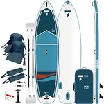 TAHE 11'6 Beach SUP-Yak 2-in-1 Tandem Inflatable Kayak + Paddle Board Complete Package,Blue