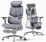 Hbada X7 Smart Ergonomic Chair, Office Chair, with Fully Automated Lumbar Tracking, 4D Adjustable Headrest, 720° Adjustable Armrests, Ventilated Seat Cushion, Swivel, Grey