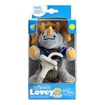 Dr. Brown's Baby Lovey Pacifier & Teether Holder, Triceratops with Grey HappyPaci, 100% Silicone, 0-6m