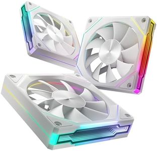 AsiaHorse ARGB PC Fan 120mm Case Fan,1800RPM PWM Ventola con Infinity Mirror,5V3PIN ARGB e 12V4PIN PWM Ventola,50.000 ore di durata/24 luci LED,AMICI-Pro, Bianco, 3 Pezzi
