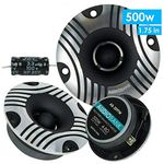 Audiobank 2X AB-209TW 3.8-Inch Super Bullet High Car Pro Home Audio Tweeters 500 Watt Maximum Power Handling 2 Pairs with Crossovers Frequency Response: 3000-25000Hz