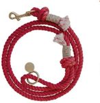 Glow Pups Red Rope Leash for Small and Medium Size Dogs, Soft Handmade Caribbean Cotton Dog Leash (Red)