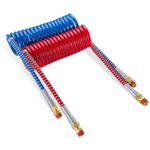 Ailbiuko Trailer Air Brake Line Hose Coil Assembly Coiled Set 15FT Air Brake Line