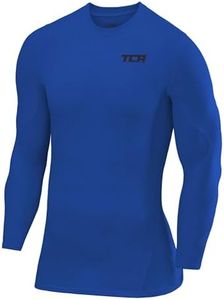 TCA SuperThermal T-Shirt Thermique Manches Longues Couche de Base de Compression pour Le Football et la Course pour Homme - Bleu Brillant, XL