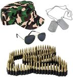 Tigerdoe Army Costume - 4 Pc Set - Soldier Costume - Camo Trooper - Military Costume - Combat Costume