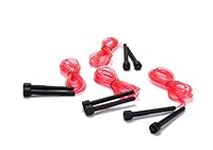 Mind Reader SKIP4-RED Adjustable, (Pack of 4) Skipping, Rapid Jumping Rope Cable and 4.75" Handle, Ideal for Aerobic Exercise, Boxing, Speed Training, Endurance, MMA, and Fitness Gym, Red 4 Pack