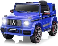 FanttikRide 12V 7Ah Licensed Mercedes-Benz G63 Ride on Car for Kids Ages 3-6, Electric Car Ride on Toys w/Parent Remote, Wireless Music, Suspension System - AMG G63 Large, Blue