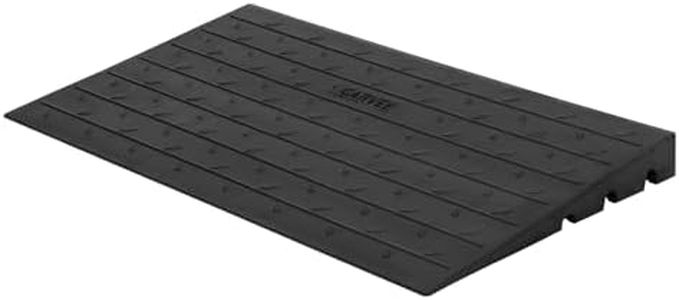 Garvee 3 in Rise Rubber Threshold Ramp Doorway Wheelchair Ramp for Wheelchairs, Mobility Scooters Home Doorways Driveways Power Chairs with 3 Channels Cord Cover, 2500 LBS Driveway Curb Ramps Handicap