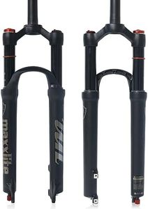 ZTZ Mountain Bike Fork,26 27.5 29 inch MTB Suspension Air Fork ，Rebound Adjust，Travel 120mm,QR 9mm，1-1/8 Straight Tube, Ultralight Mountain Bike Front Fork for XC/AM Bike(Manual Lockout)