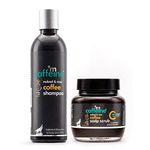 mCaffeine Coffee Deep Cleansing Hair Care Duo with Protein, Natural AHA & Argan Oil | Shampoo, Scalp Scrub | All Hair Types | Sulphate & Silicone Free