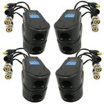 AimHD 4 Pair Passive Video/Power Balun Upgraded 1080P - 5MP BNC to RJ45 Long Distance Network Transceiver Cat5e / Cat6 Cable to BNC Male Adapter for Full HD Security Surveillance Camera System- 8Pack