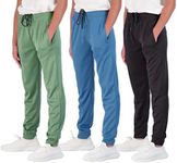 3 Pack Boys Girls Youth Active Teen Mesh Boy Sweatpants Joggers Running Basketball School Track Pants Athletic Workout Gym Apparel Training Jogger Fit Kid Clothing Casual Pockets - Set 9, XS(6-7)