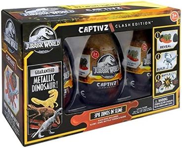 Jurassic World CAPTIVZ Clash Edition Slime Egg - 3 Pack Dinos in Slime!