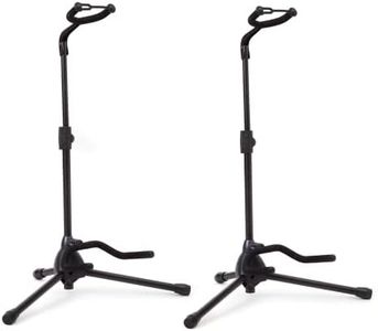 Pack of 2 - Universal Guitar Stand by Hola! Music - Fits Acoustic, Classical, Electric, Bass Guitars, Mandolins, Banjos, Ukuleles and Other Stringed Instruments