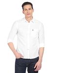 U.S. POLO ASSN. Mens Fs Solid Regular Fit Shirts (Usshtc0067_White_Medium)