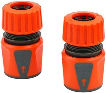 MIVOS 2 Conectores Rápidos para Manguera de Jardín - Acoplamiento de Manguera para Manguera de 1/2" (13 mm) - Piezas de Conexión para Inicio y Extremo de la Manguera