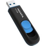 ADATA 256GB USB 3.0 Memory Pen, UV128, Retractable, Capless, Black & Blue