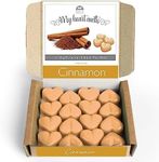 Cinnamon Wax Melts 16 x 0.18 OZ Heart Shaped Cinnamon Strong ScentedWax Melts in a Goft Box 96 Hours Burn Time