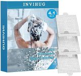 INVIHUG 25 Pack, Disposable Shower Drain Hair Catcher Mesh Stickers, 4.1 inch Hair Catchers for Shower