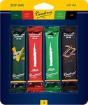 (Strength 3) - Vandoren SRMIXS3 Soprano Sax Jazz Reed Mix Card Includes 1 Each ZZ, V16, Java and Java Red Strength 3