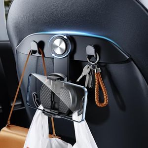 DICMKY 1 Pack Tesla Car Seat Hooks for Tesla Model Y(Juniper) Model 3(Highland) Accessories 2026 2025 2024 2023 2022 2021, Multifunction Clip Phone Holder| Car Seat Back Storage Hook Purse/Bag
