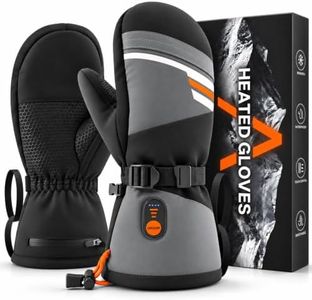 Heated Mittens Gloves for Men Women, Rechargeable Waterproof Heated Ski Gloves, Electric Mittens for Winter Outdoor Work Skiing Snowboarding Hiking Camping
