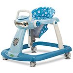 Baybee Lilo Baby Walker for Kids, Baby Activity Walker with LED Light, Music, Rotating Gears & Easy Grip Push Handle | Kids Walker for Baby Toddlers| Baby Walker for 0 to 2 Years Boy Girl (Blue II)