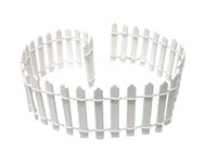 Miniature Fairy Garden White Wood Picket Fence, 18" by 2" by Darice