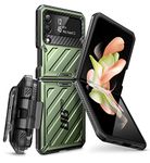 SUPCASE Unicorn Beetle Pro Series Case for Samsung Galaxy Z Flip 4 5G (2022), Full-Body Dual Layer Rugged Protective Case with Holster (Guldan)