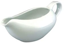 Glow Traditional Gravy Boat - 500ml White Ceramic Gravy Boat for Cream Custard Sauces and Gravy - Perfect Gravy jug for Christmas Weddings Sunday Lunch Roast Dinner - Dishwasher and Microwave Safe