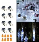 ZNYCYE 8 Pack Solar Wine Bottle Lights with Cork Solar Fairy Lights Outdoor Indoor Waterproof Cork Lights for Wedding Holiday Garden Patio Pathway Decorative (Cool White)