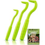 HouChanges 3Pcs Tick Remover Tool,Painlessly Tick for Dogs Cats and Humans Pets Green