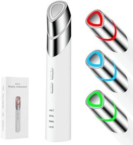 Advanced 4-in-1 Facial Device, Microcurrent Face Massager with Heat Therapy & Vibration, LED Light for Anti-Aging, Puffiness and Boosting Serum Absorption