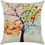 Pillow Covers XL Cushion Covers Outdoor Furniture Snowflake Maple Flower Tree Silk Throw Pillow Covers Pillow Covers Decorative Cushion Case Kids Blue Pink Orange 16X16 Inches