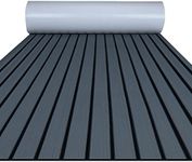FOCEAN Boat Flooring EVA Foam Boat Decking Faux Teak Marine Flooring Marine Mat Sheet for Motorboat RV Yacht Kayak Surfboard, 94.5''x 47.2'', Dark Grey with Black Lines