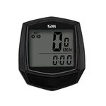 Bike Speedometer, Bicycle Odomete Wired Cycle Bike Waterproof Stopwatch Bike Odometer with,LCD DisplaySpeedometer(Black)