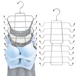 2 Pack Metal Bra Hanger Space Saving Foldable Bras Organizer Hanging with 360°Swivel Hook Closet Clothes Hangers for Tank Tops Camisole Bathing Suits Scarves Belts Tie(2)
