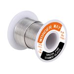 Wonderway Sn63/Pb37 Tin Lead Solder Wire for Stained Glass/Copper Pipe Repairing/Artware 183℃ Melting Point No Flux Welding Soldering Tin (0.5lb)